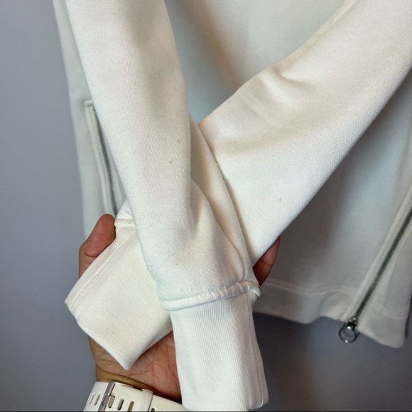 Workshop Off White Cowl Neck Sweater Casual Sweatshirt with pockets Size S - Picture 5 of 14